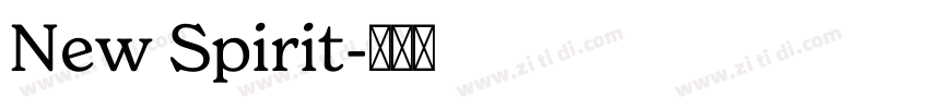 New Spirit字体转换